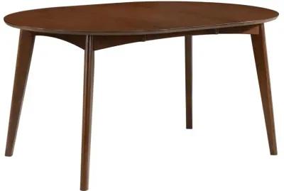 Jedda - Oval Extension Leaf Dining Table - Dark Walnut