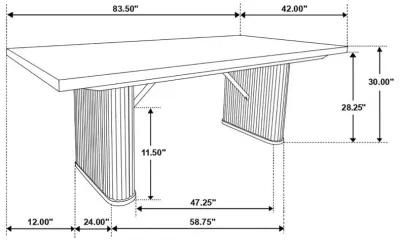 Catherine - Rectangular Wood Dining Table - Black