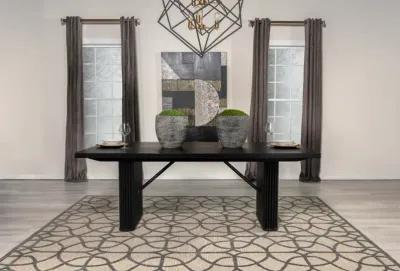 Catherine - Rectangular Wood Dining Table - Black