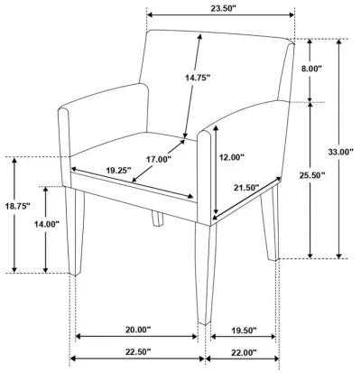 Catherine - Upholstered Dining Arm Chair (Set of 2) - Gray