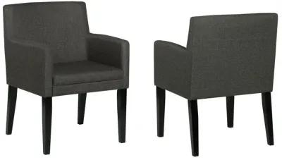 Catherine - Upholstered Dining Arm Chair (Set of 2) - Gray