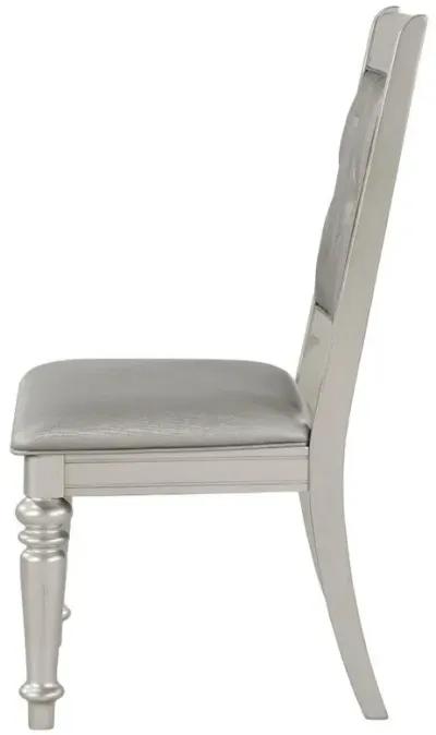 Bling Game - Dining Side Chair (Set of 2) - Metallic Platinum