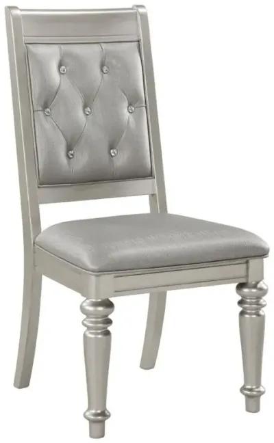 Bling Game - Dining Side Chair (Set of 2) - Metallic Platinum