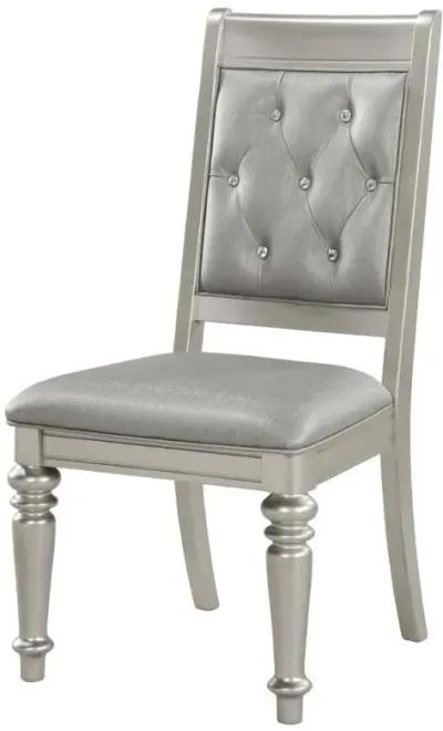 Bling Game - Dining Side Chair (Set of 2) - Metallic Platinum