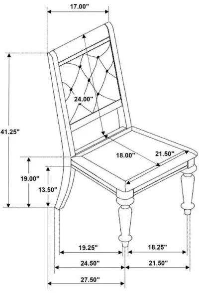 Bling Game - Dining Side Chair (Set of 2) - Metallic Platinum