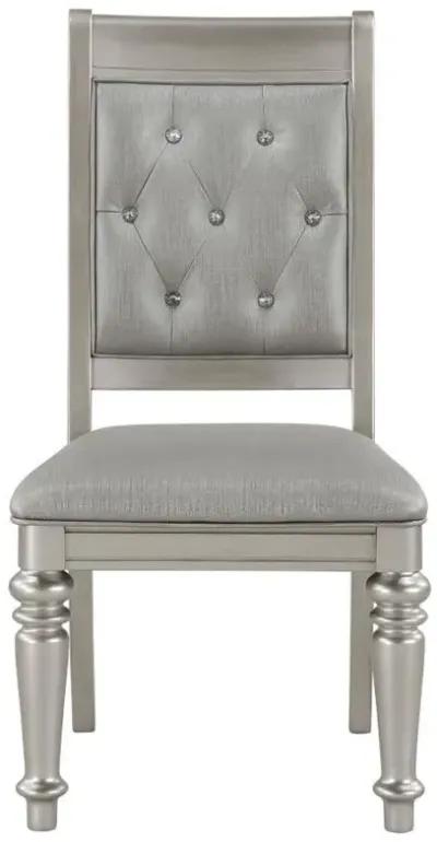 Bling Game - Dining Side Chair (Set of 2) - Metallic Platinum