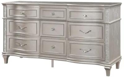 Evangeline - 9-Drawer Dresser - Silver Oak