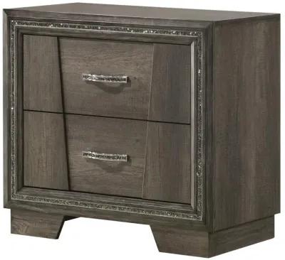 Janine - 2-Drawer Nightstand - Gray