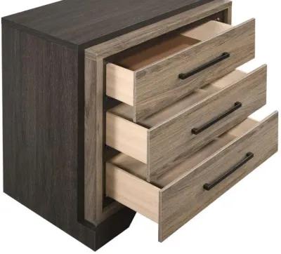 Baker - 3-Drawer Nightstand - Light Taupe