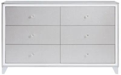 Larue - 6-Drawer Dresser - Silver