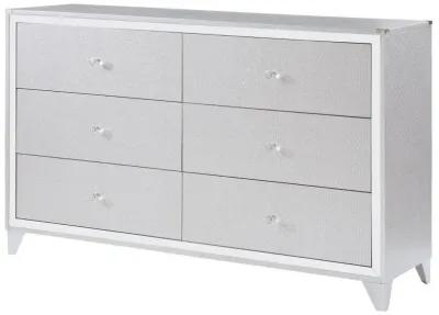 Larue - 6-Drawer Dresser - Silver