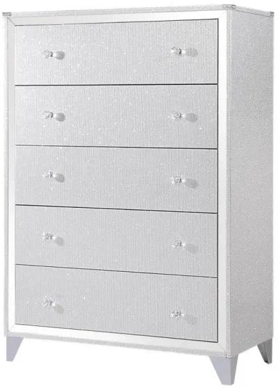 Larue - 5-Drawer Bedroom Chest - Silver