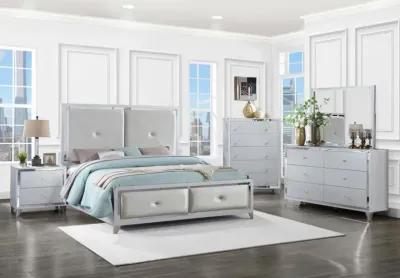 Larue - 5-Drawer Bedroom Chest - Silver