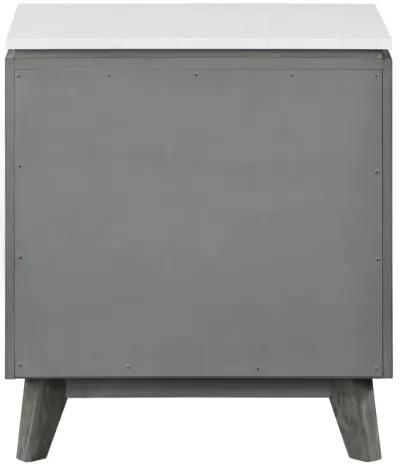 Nathan - 2-Drawer Nightstand - Gray