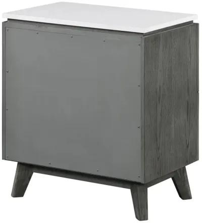 Nathan - 2-Drawer Nightstand - Gray