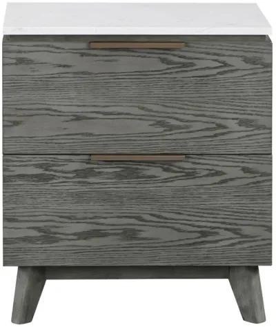 Nathan - 2-Drawer Nightstand - Gray