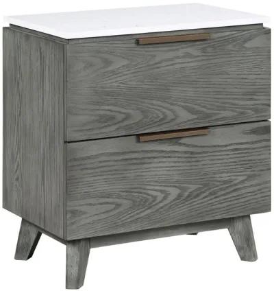 Nathan - 2-Drawer Nightstand - Gray