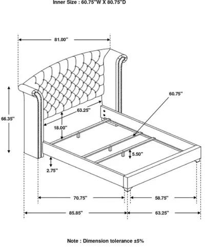 Melody - Wingback Upholstered Bed