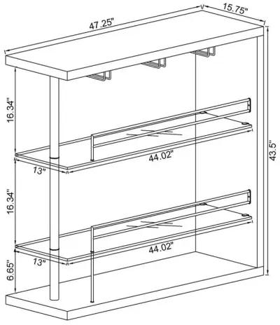 Prescott - Rectangular 2-Shelf Bar Unit