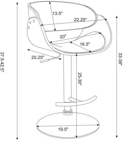 Dana - High Comfort Adjustable Bar Stool