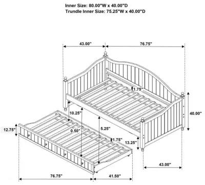 Julie Ann - Arched Back Day Bed With Trundle