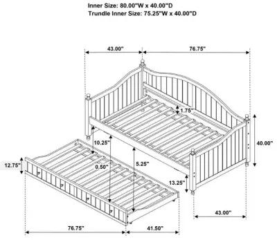 Julie Ann - Arched Back Day Bed With Trundle