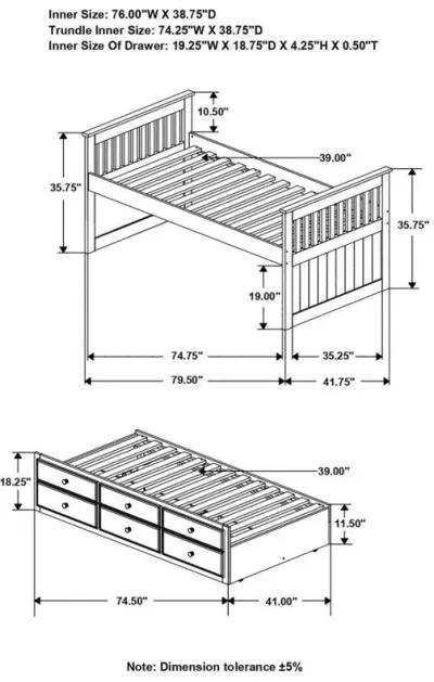 Rochford - Captain'S Bed With Storage Trundle