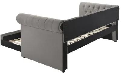 Kepner - Upholstered Twin Daybed With Trundle - Gray