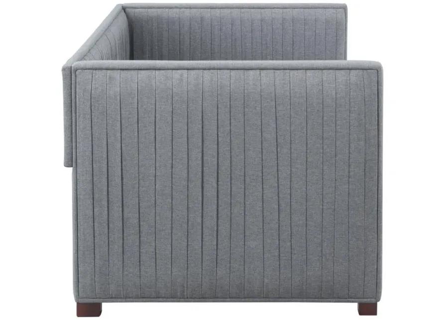 Brodie - Upholstered Twin Daybed With Trundle - Gray