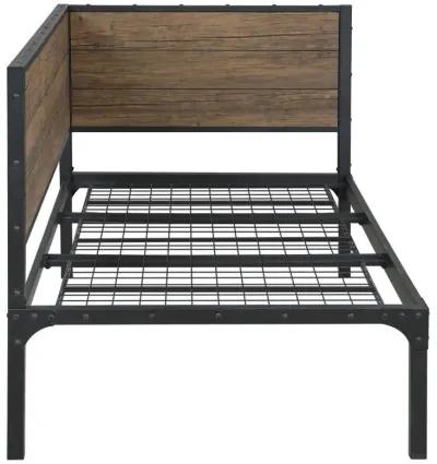 Getler - Metal Twin Daybed - Weathered Chestnut