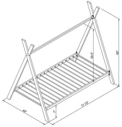 Fultonville - Metal Twin Tent Bed - Pink