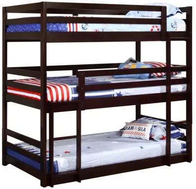 Sandler - Twin Triple Bunk Bed - Cappuccino