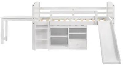 Millie - Twin Workstation Loft Bed - White