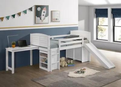 Millie - Twin Workstation Loft Bed - White