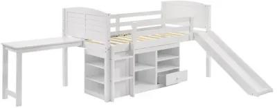 Millie - Twin Workstation Loft Bed - White