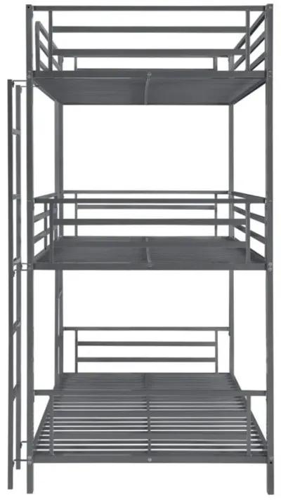 Maynard - Metal Twin Triple Bunk Bed - Gunmetal