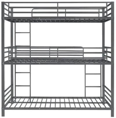 Maynard - Metal Twin Triple Bunk Bed - Gunmetal