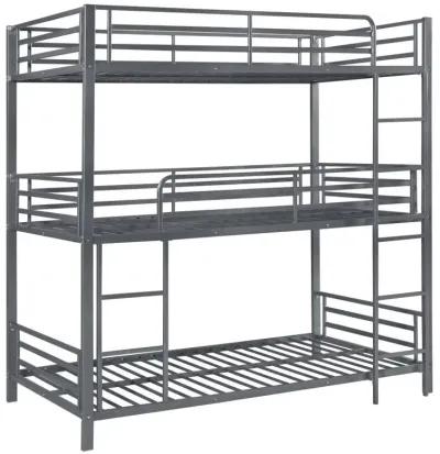 Maynard - Metal Twin Triple Bunk Bed - Gunmetal