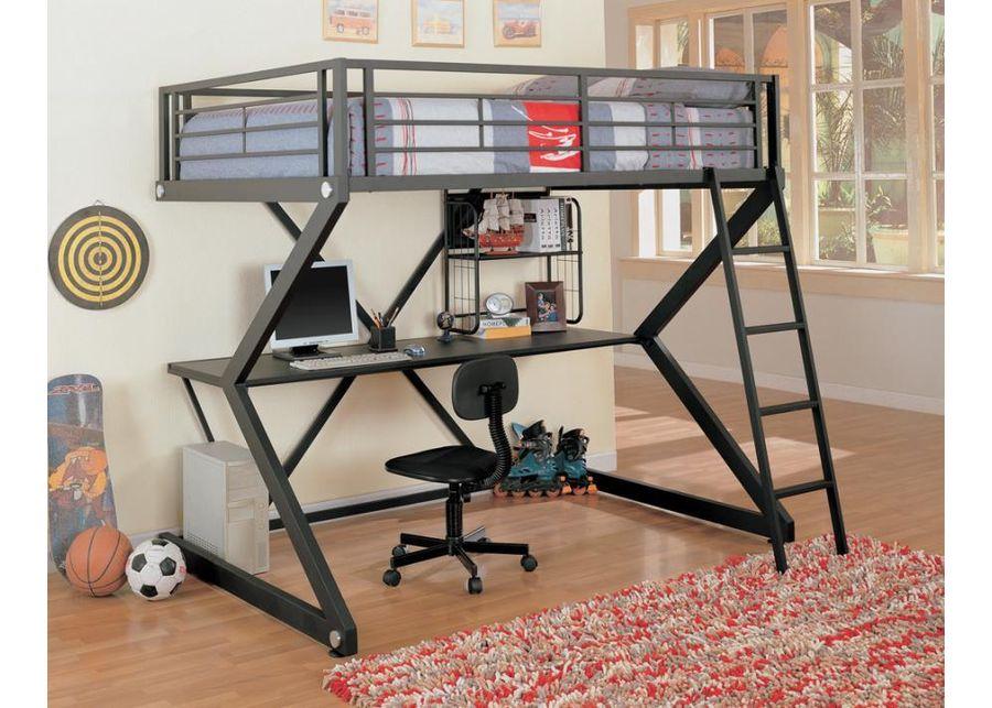 Parkview - Full Workstation Loft Bed - Black