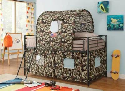 Camouflage - Twin Tent Loft Bed - Army Green