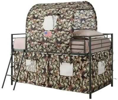 Camouflage - Twin Tent Loft Bed - Army Green