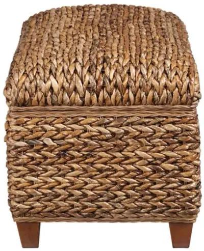 Laughton - Hand-Woven Banana Leaf Storage Trunk - Amber