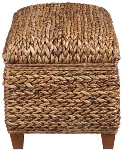 Laughton - Hand-Woven Banana Leaf Storage Trunk - Amber