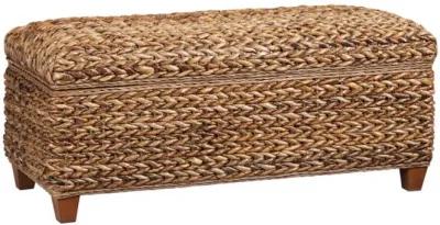 Laughton - Hand-Woven Banana Leaf Storage Trunk - Amber