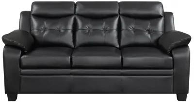 Finley - Upholstered Padded Arm Tufted Sofa - Black