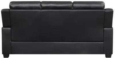 Finley - Upholstered Padded Arm Tufted Sofa - Black