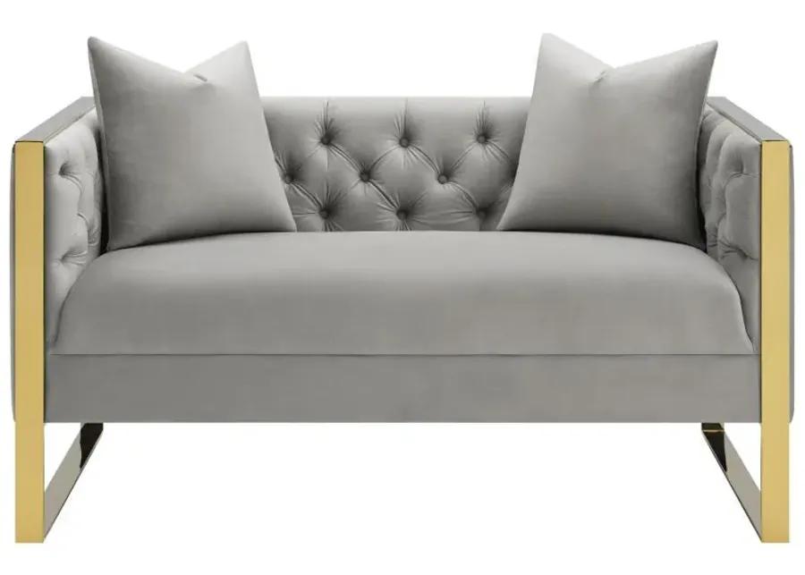 Eastbrook - Tufted Back Loveseat - Gray