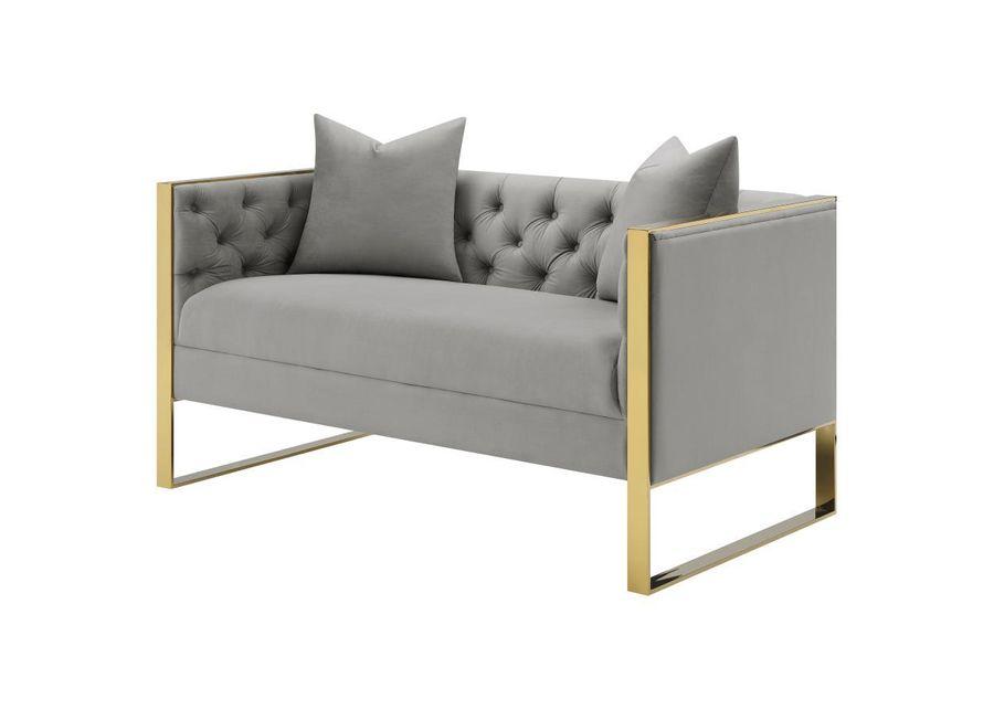 Eastbrook - Tufted Back Loveseat - Gray