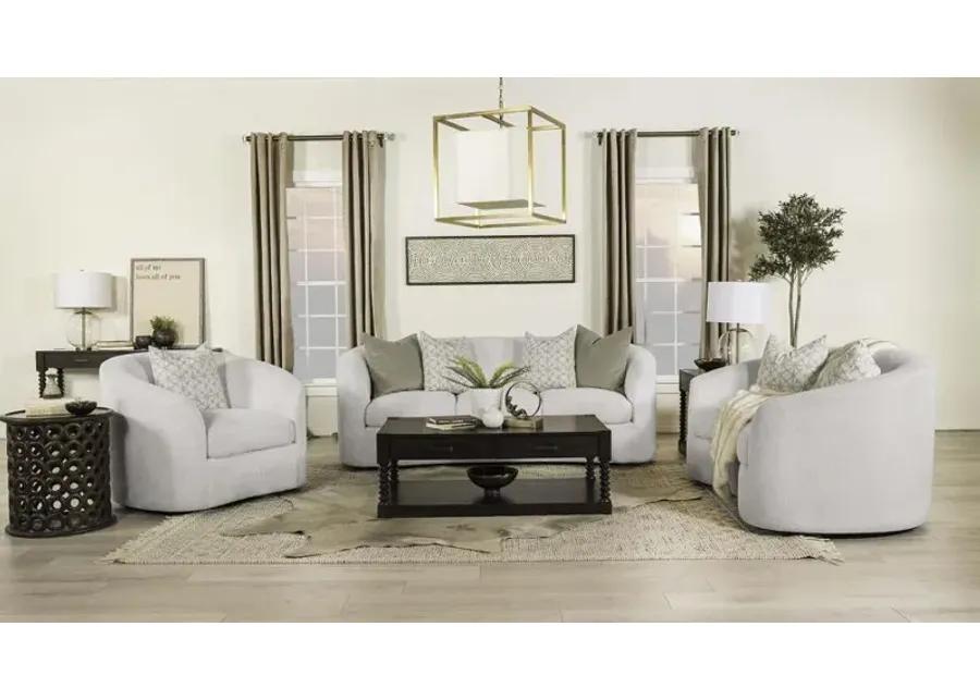 Rainn - Upholstered Tight Back Loveseat - Latte