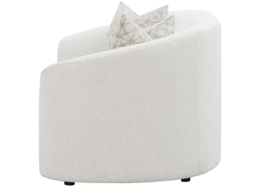 Rainn - Upholstered Tight Back Loveseat - Latte